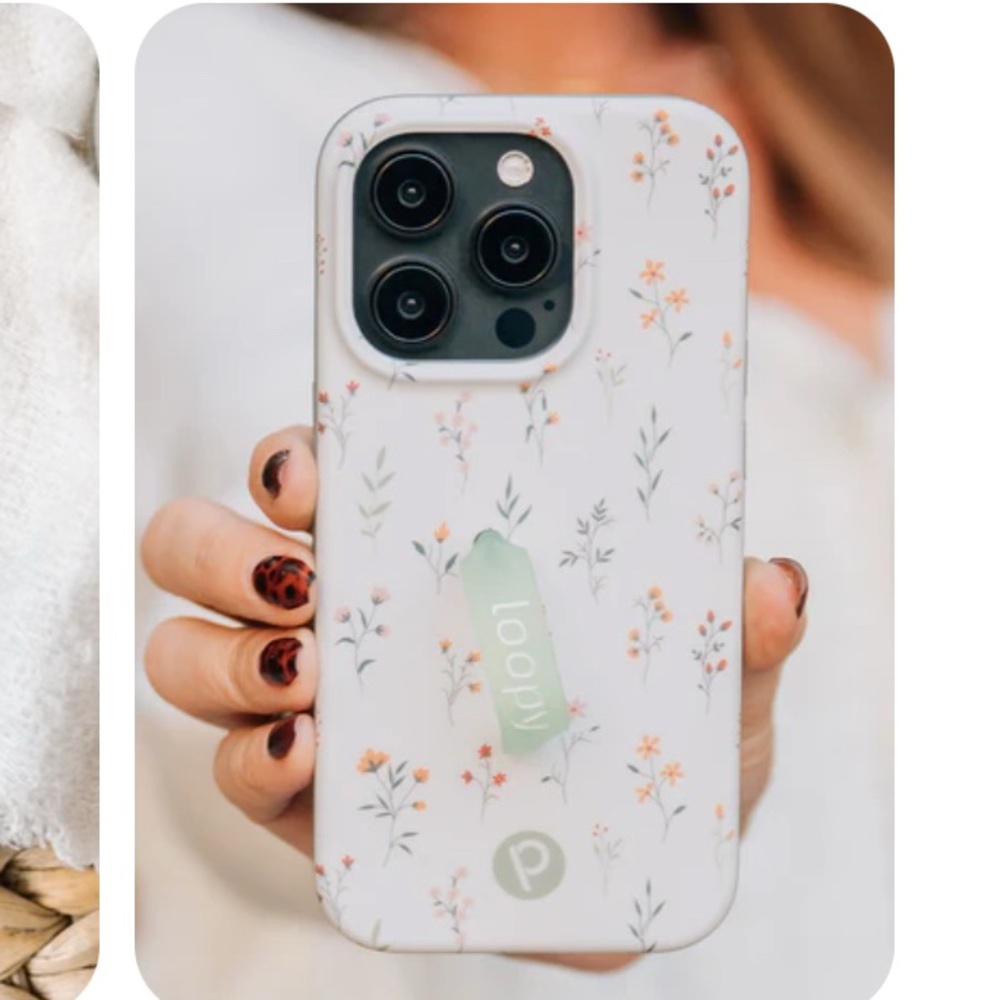 Whispering wildflowers loopy case for iPhone 14 Pro
